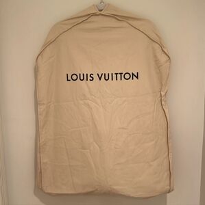 Authentic Louis Vuitton Garment Bag and velvet hanger.